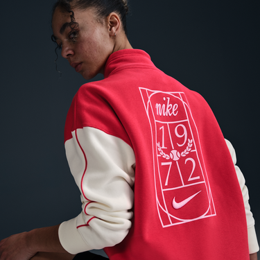 Суитчър Nike Nike Sportswear Fleece Quarter-Zip Top Червено | IF8425-671, 3