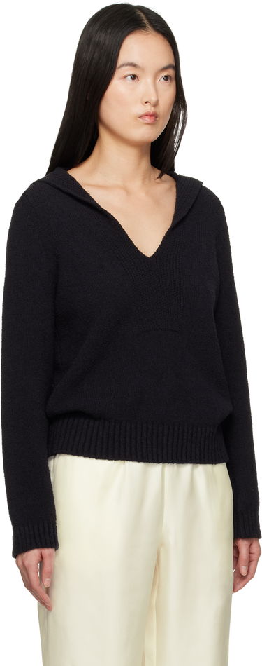 Пуловер Loulou de Saison Loulou de Saison Bahia Knit Sweater Черно | BAHIA, 1