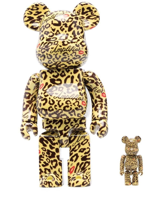 Amplifier Bearbrick leopard-print set - Yellow