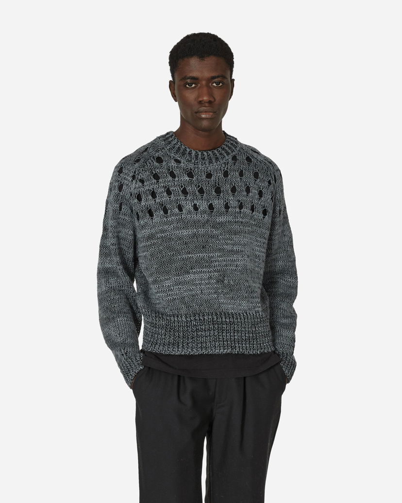 Пуловер Dries Van Noten Linen Crewneck Sweater Grey Сиво | 241-021226-8710 802