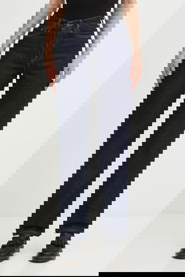 Дънки Carhartt WIP Noxon Pant high waist straight leg Тъмно синьо | I031920.102, 0