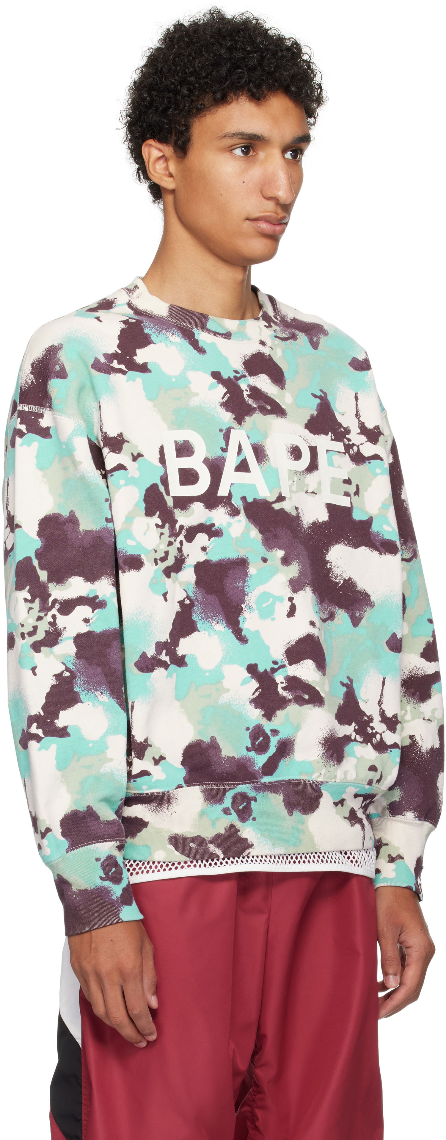 Суитчър BAPE A Bathing Ape Map Camo Crewneck Sweatshirt Многоцветен | 001SWL301001M, 1