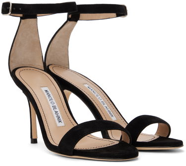 Облекло Manolo Blahnik Manolo Blahnik Chaos Suede Heeled Sandals Черно | 9XX-0740, 3