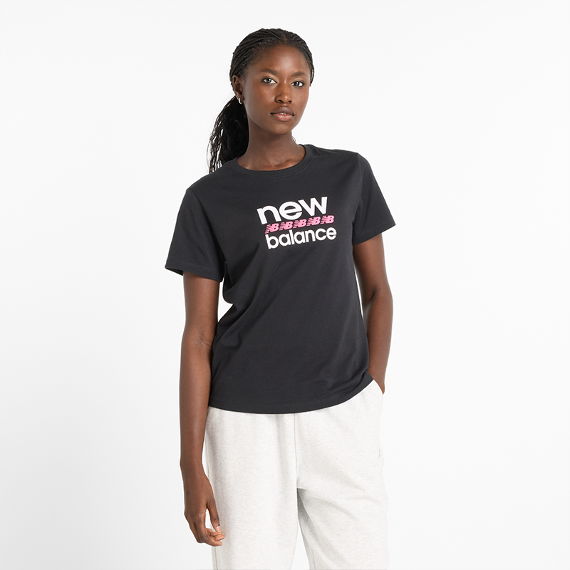 Тениска New Balance Women's T-Shirt WT51540 Черно | NBWT51540BK, 0