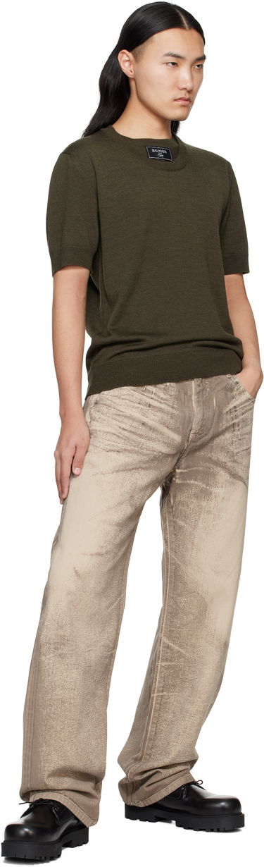 Дънки Balmain Balmain Loose-Fit Jeans Бежово | EH1ML155DF57, 3
