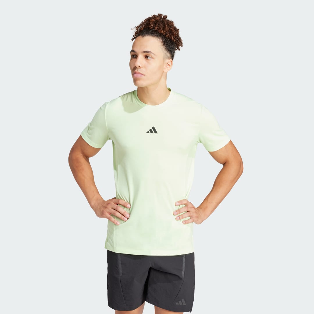 Тениска adidas Performance Designed for Training Workout T-Shirt Зелено | IS3813, 0