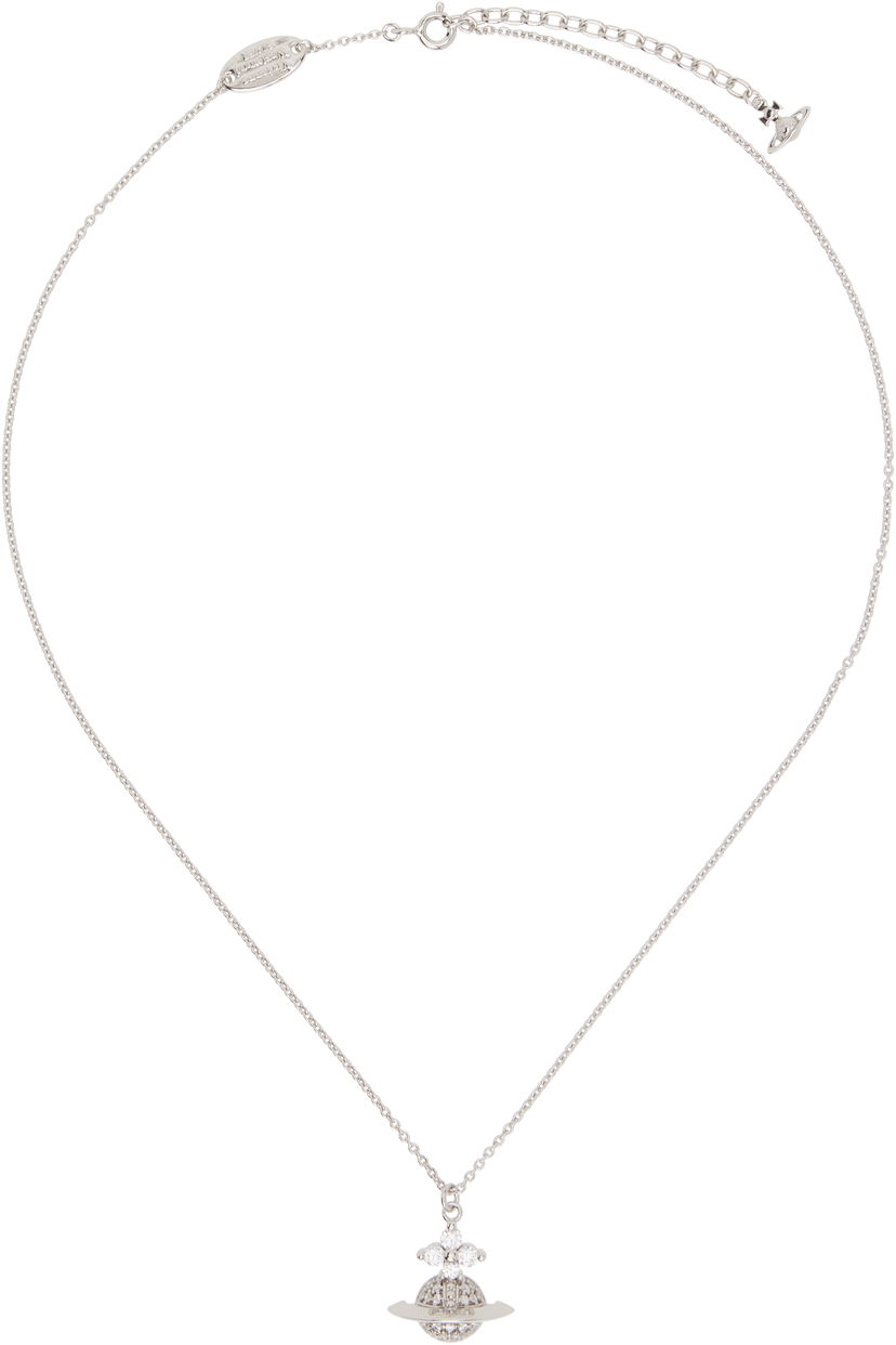 Колие Vivienne Westwood Tiziana Sparkling Orb Pendant Necklace Металик | 630203GA-01P102-