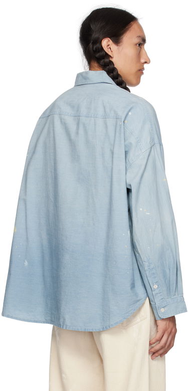 Риза R13 R13 Paint Splatter Button-Up Shirt Синьо | R13WD170-D136A, 2