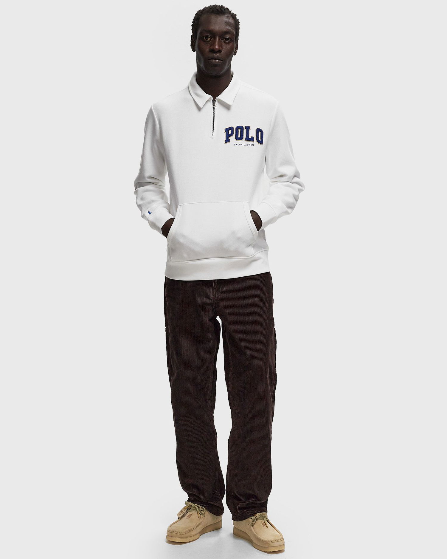 Суитчър Polo by Ralph Lauren Quarter-Zip Sweatshirt Бяло | 710959021002, 1