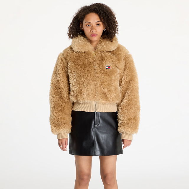 Faux Shearling Jacket Beige