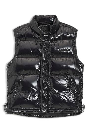 Water-repellent Gloss Puffer Gilet