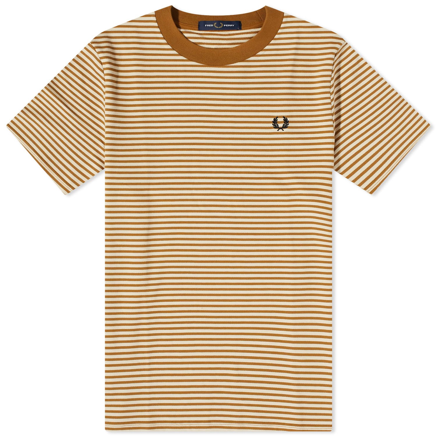 Тениска Fred Perry Fine Stripe Heavyweight T-Shirt Бежово | M6581-T12, 0