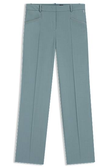Панталони BOSS Regular-fit trousers in virgin wool Тюркоазено | 50546613, 0