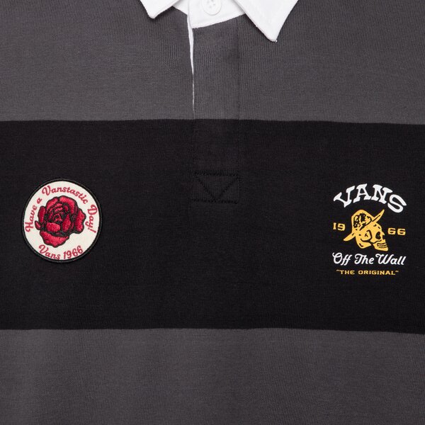 Поло тениска Vans Desert Hi Rugby Polo Shirt Черно | VN0008SYKOU1, 1