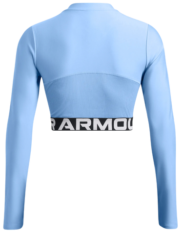 Съкратен топ Under Armour HeatGear Rib 1/4 Zip Long Sleeve Синьо | 1388692-465, 1