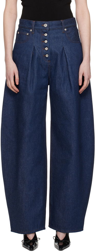 Панталони и дънки Jacquemus Blue Les Sculptures 'Le de-Nîmes Ovalo' Jeans Тъмно синьо | 24E241DE041-1513, 0