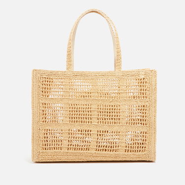 Голяма пазарска чанта Tory Burch Crocheted Tote Bag Бежово | 151277-254, 0