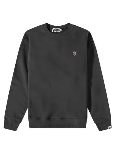 Суитчър BAPE Head One Point Relaxed Fit Crew Sweat Black Черно | 001SWJ301015M-BLK