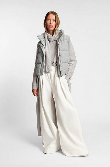 Жилетка BOSS Padded gilet in virgin wool and cashmere Сиво | 50547894, 1