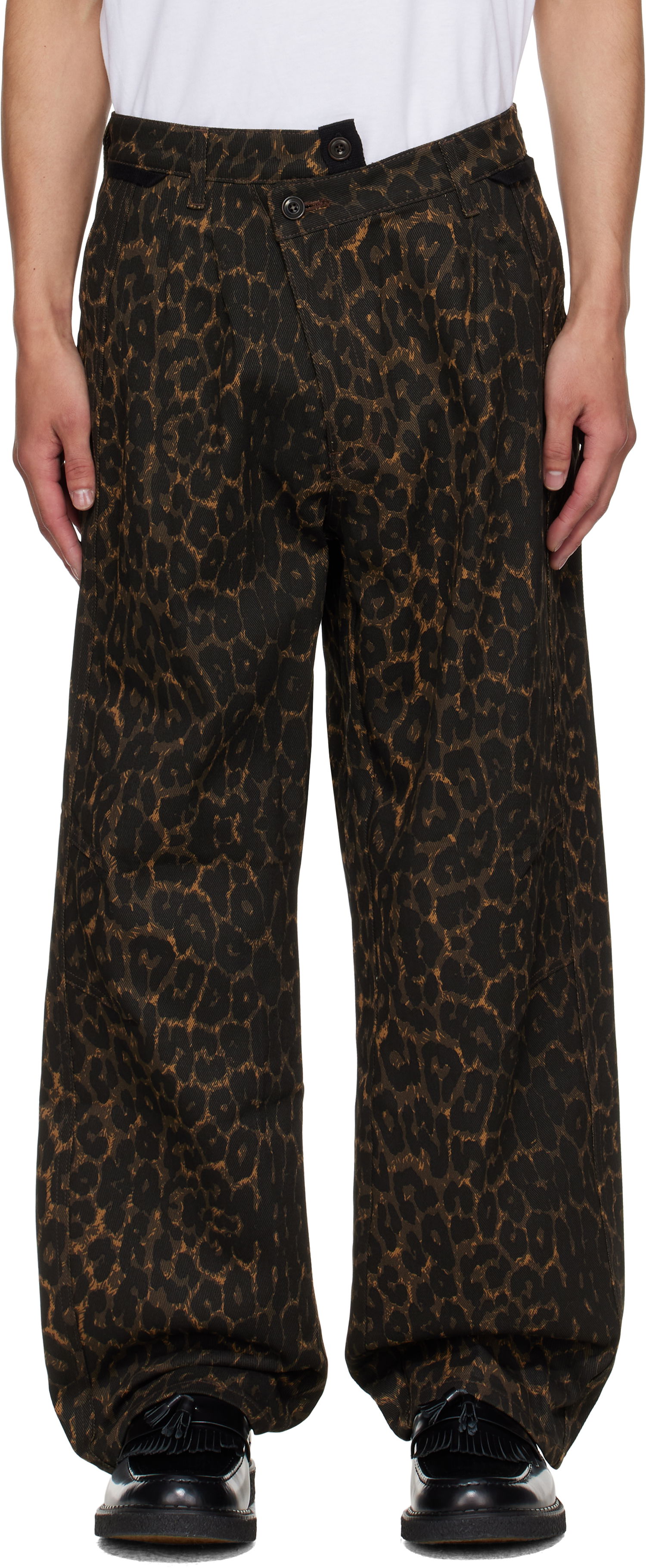 Панталони Andersson Bell Andersson Bell Crossover Carpenter Wide Leg Pants Кафяво | apa836m, 0