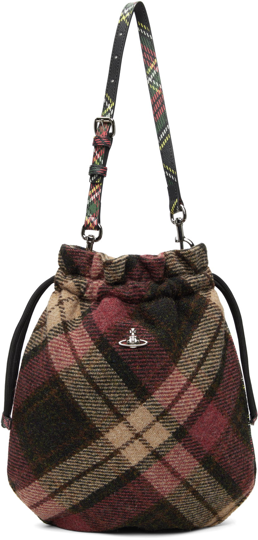 Чанта през рамо Vivienne Westwood Plaid Drawstring Pouch Многоцветен | 57010006U-W018D-