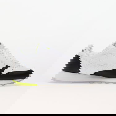 Кецове и обувки Reebok Classic Leather Core Black/ Ftw White/ Acid Yellow Бяло | 100075004, 1