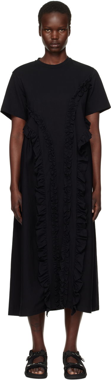 Pокля Cecilie Bahnsen Cecilie Bahnsen Alaine Ruffle Midi Dress Черно | 4.24RTW10001 ALAINE DRESS, 0
