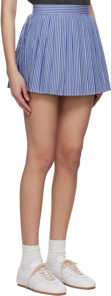 Пола Sporty & Rich Sporty & Rich Striped Pleated Anae Miniskirt Синьо | SK018612302ST02, 1
