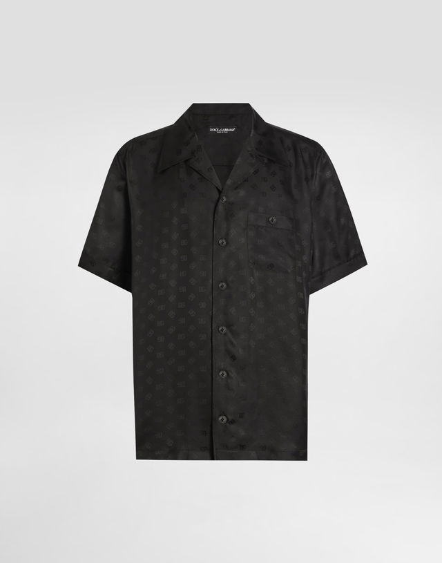 Dolce & Gabbana DG Logo Jacquard Hawaii Shirt