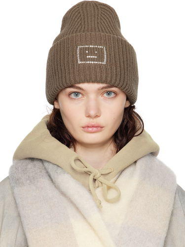 Шапка Acne Studios Acne Studios Embellished Face Logo Beanie Кафяво | C40390-, 0