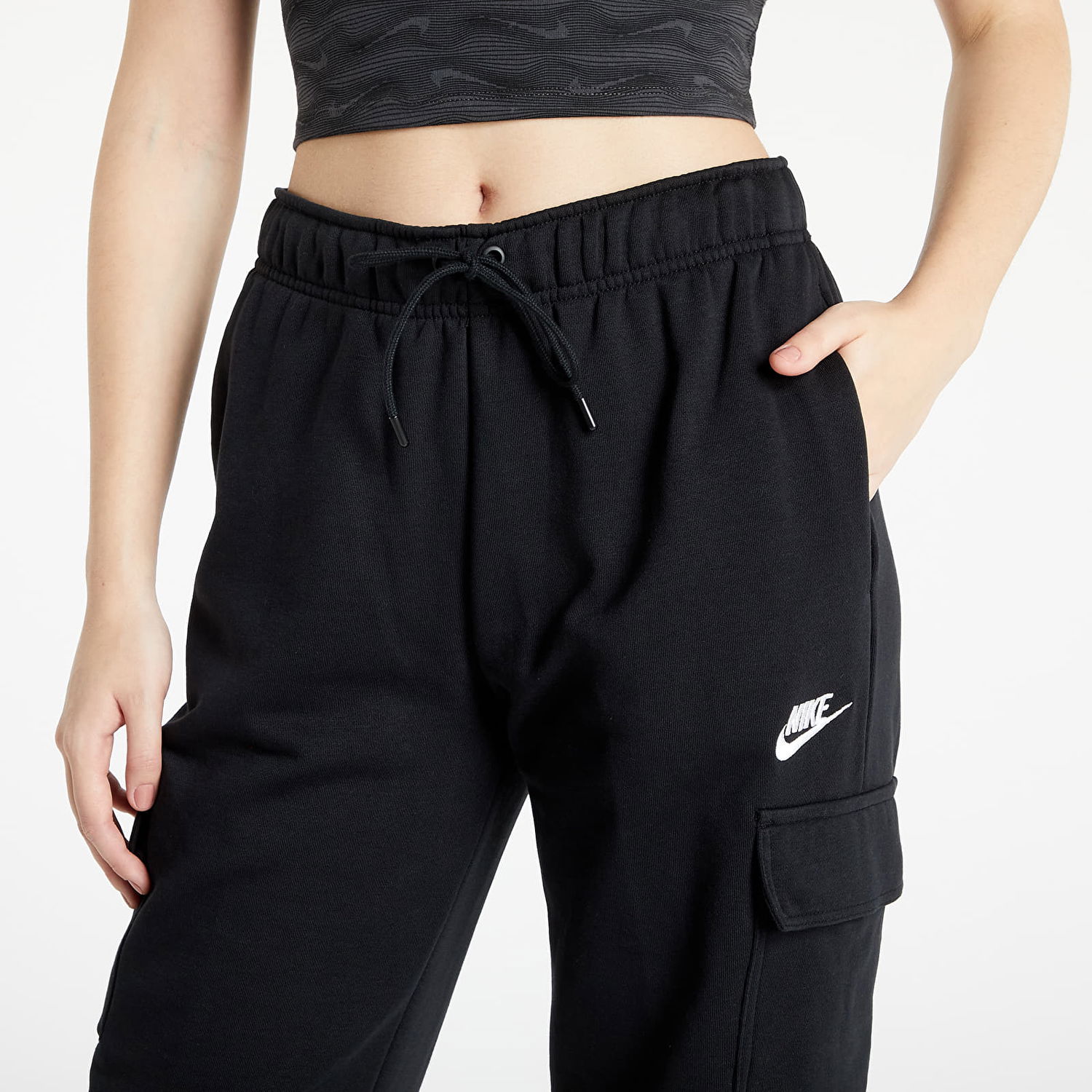 Карго панталони Nike SW Essential Fleece Mid-Rise Черно | DD8713-010, 1