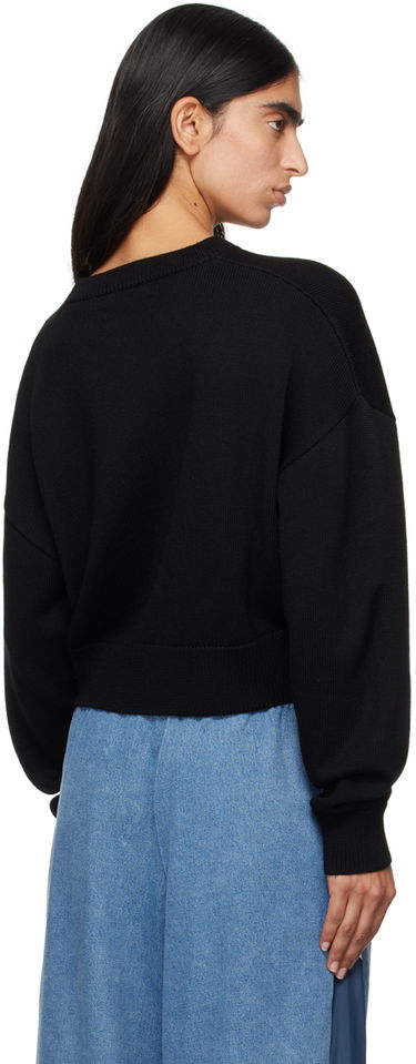 Пуловер AMIRI Amiri Swirl Cropped Sweater Черно | AWKNCW1011, 2