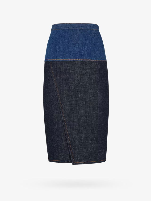 Two Tone Denim Pencil Skirt