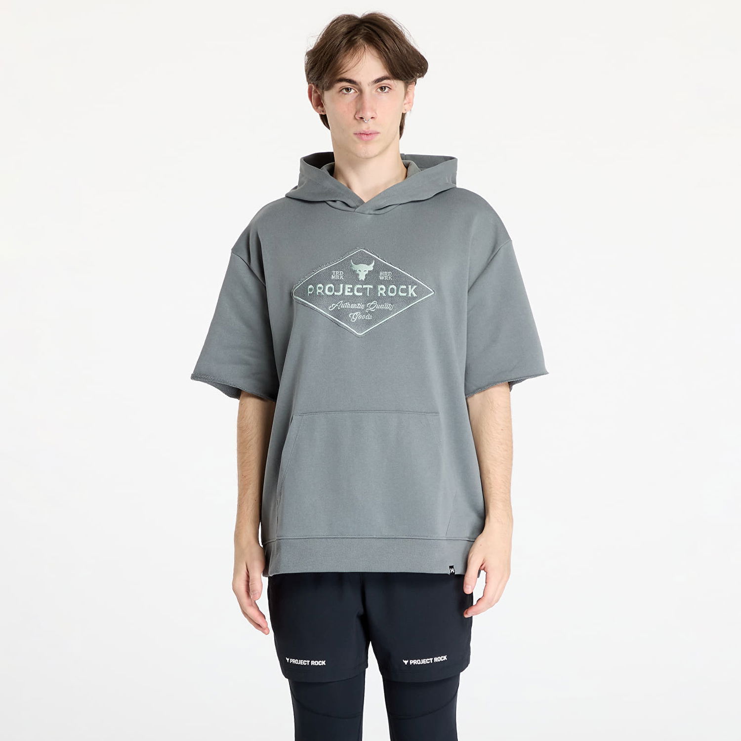 Суитчър Under Armour Project Rock Heavyweight Short Sleeve Hooded Tools T-Shirt Clay Green/ Clay Green Зелено | 1386900-709, 0