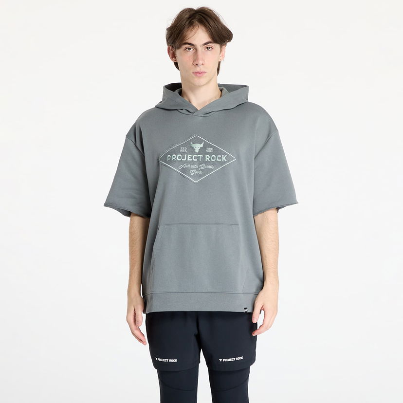 Суитчър Under Armour Project Rock Heavyweight Short Sleeve Hooded Tools T-Shirt Clay Green/ Clay Green Зелено | 1386900-709