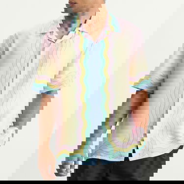 Риза Casablanca For The Love Of Dance Pastel Gradient Wave Cuban Collar Shirt Многоцветен | M-SP26-SH-003-03, 2