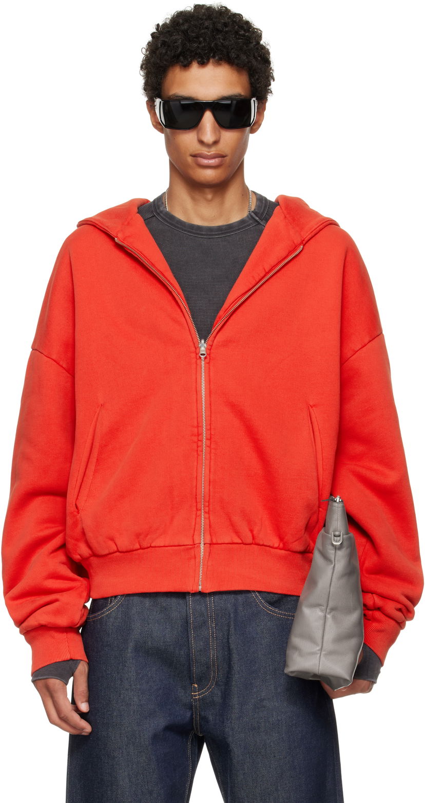 Суитчър Entire Studios Entire Studios Thermal Zip-Up Hoodie Червено | ES2488CH