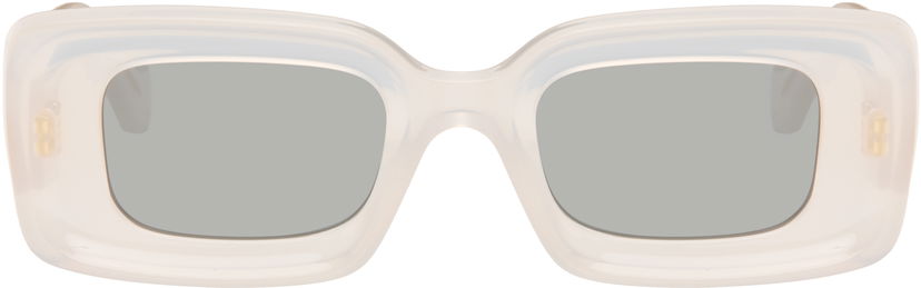 Слънчеви очила Loewe Thick Rectangular Sunglasses Бяло | LW40101IW4625C 192337241413
