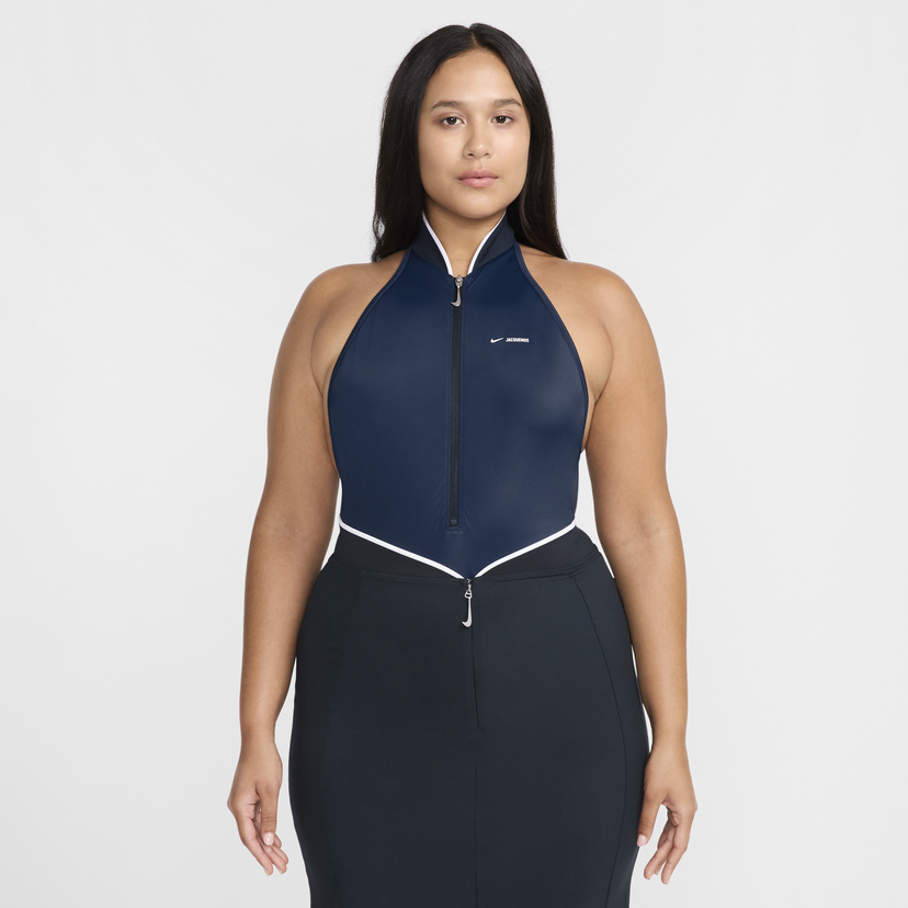 Бански Nike Jacquemus x High-Neck 1-Piece Swimsuit Тъмно синьо | HF7810-475