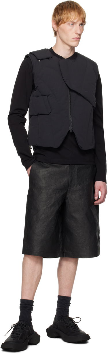 Къси панталони HELIOT EMIL Armada Textured Wide-Leg Shorts Черно | SS25_M_10_195_BLK01, 3