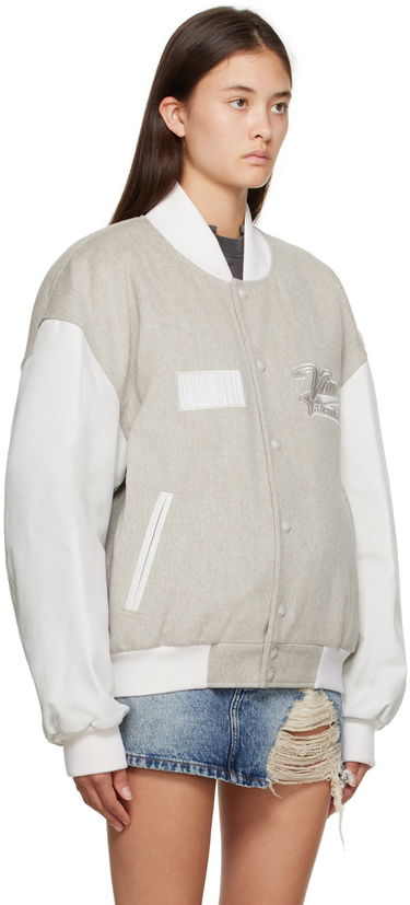 Яке бомбър VETEMENTS VTMNTS Appliqué Bomber Jacket Сиво | VL16JA380O, 1