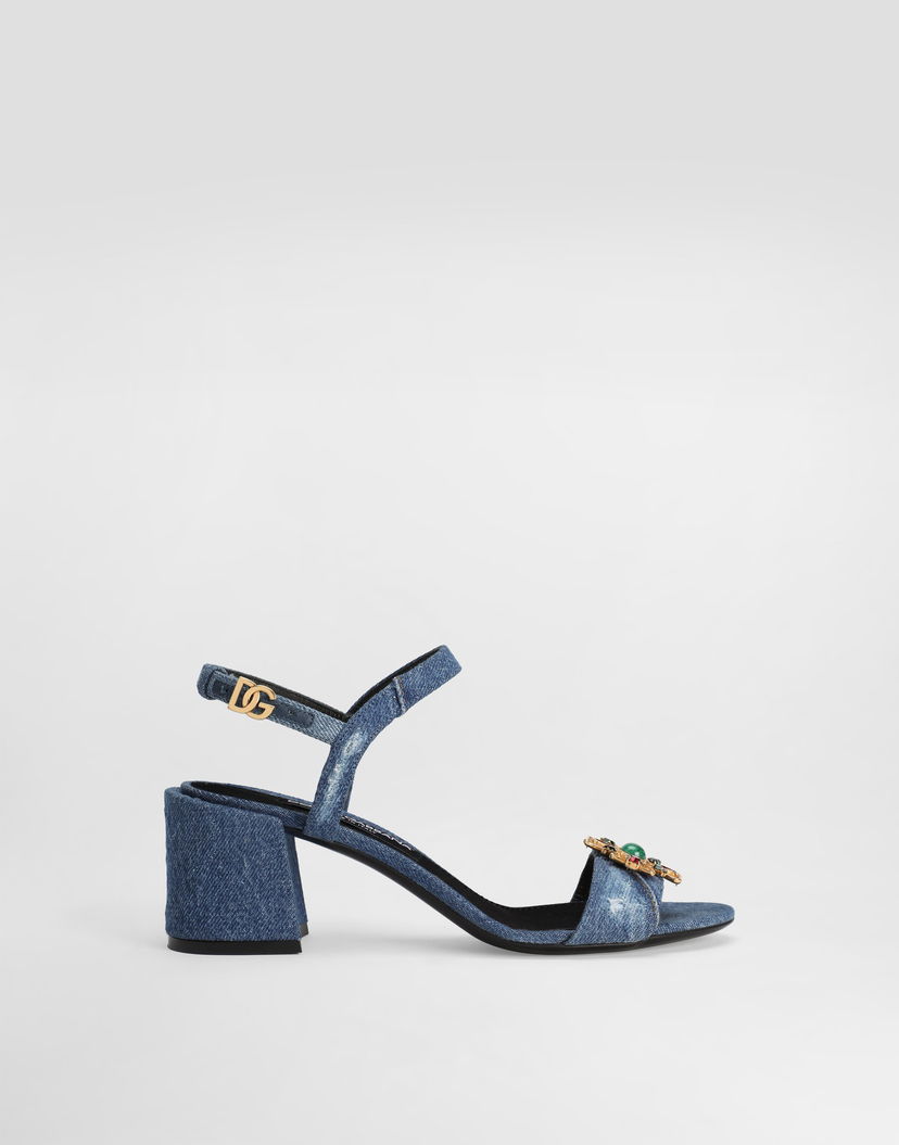 Аксесоари Dolce & Gabbana Dolce & Gabbana Denim Sandals with Jewel Embellishments Синьо | CR1906AN6248C609