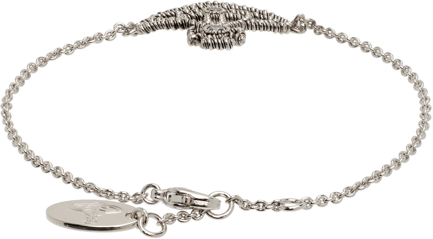 Гривна Vivienne Westwood Coretta Textured Orb Chain Bracelet with Crystals Металик | 6102024P-02P156-, 1