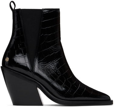 Кецове и обувки Anine Bing Bekah Black Leather Chelsea Boots Черно | A-14-10194-010, 0
