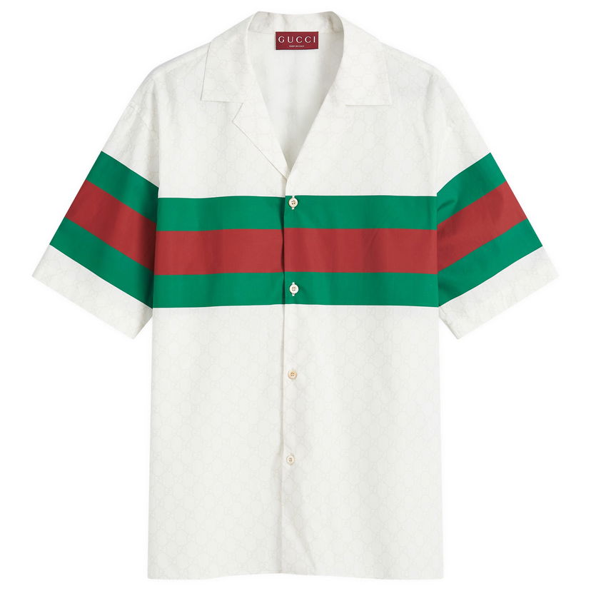 Риза Gucci 1921 GRG Vacation Shirt Бяло | 791771-ZAQ0R-9669