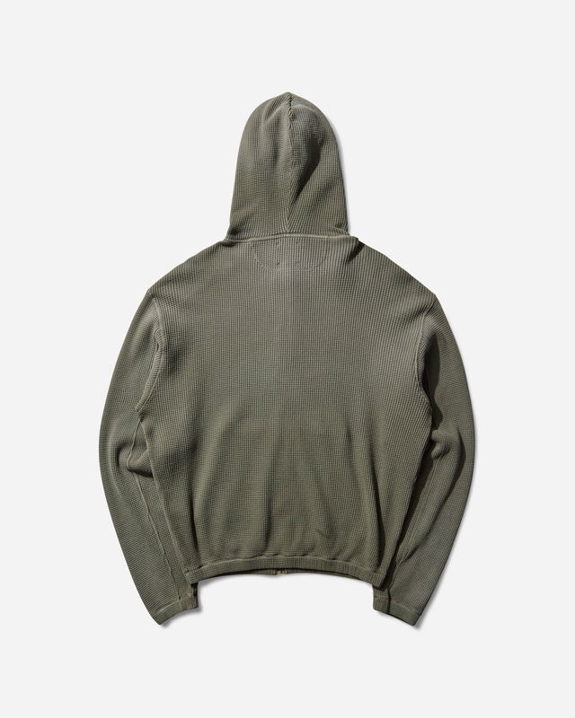 Sun Faded Waffle Zip Up Hoodie