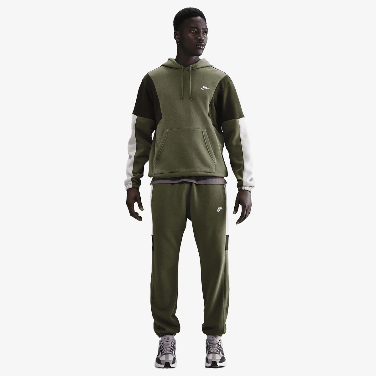 Комплект Nike Nike Club Fleece Hooded Tracksuit Зелено | HV1165-222, 1