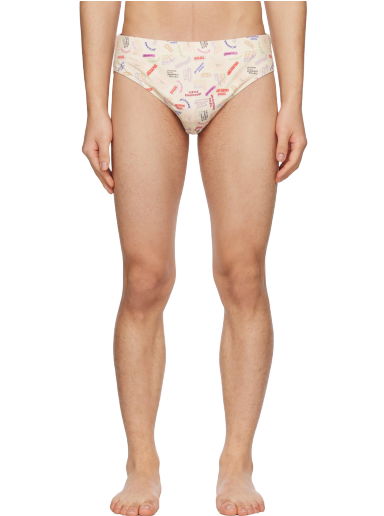 Бански Jacquemus Le Raphia 'Le Slip De Bain' Swim Briefs Бежово | 23E215PA106-2133