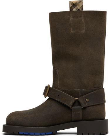 Кецове и обувки Burberry Burberry Suede Soft Saddle Low Boots Кафяво | 8113016, 2