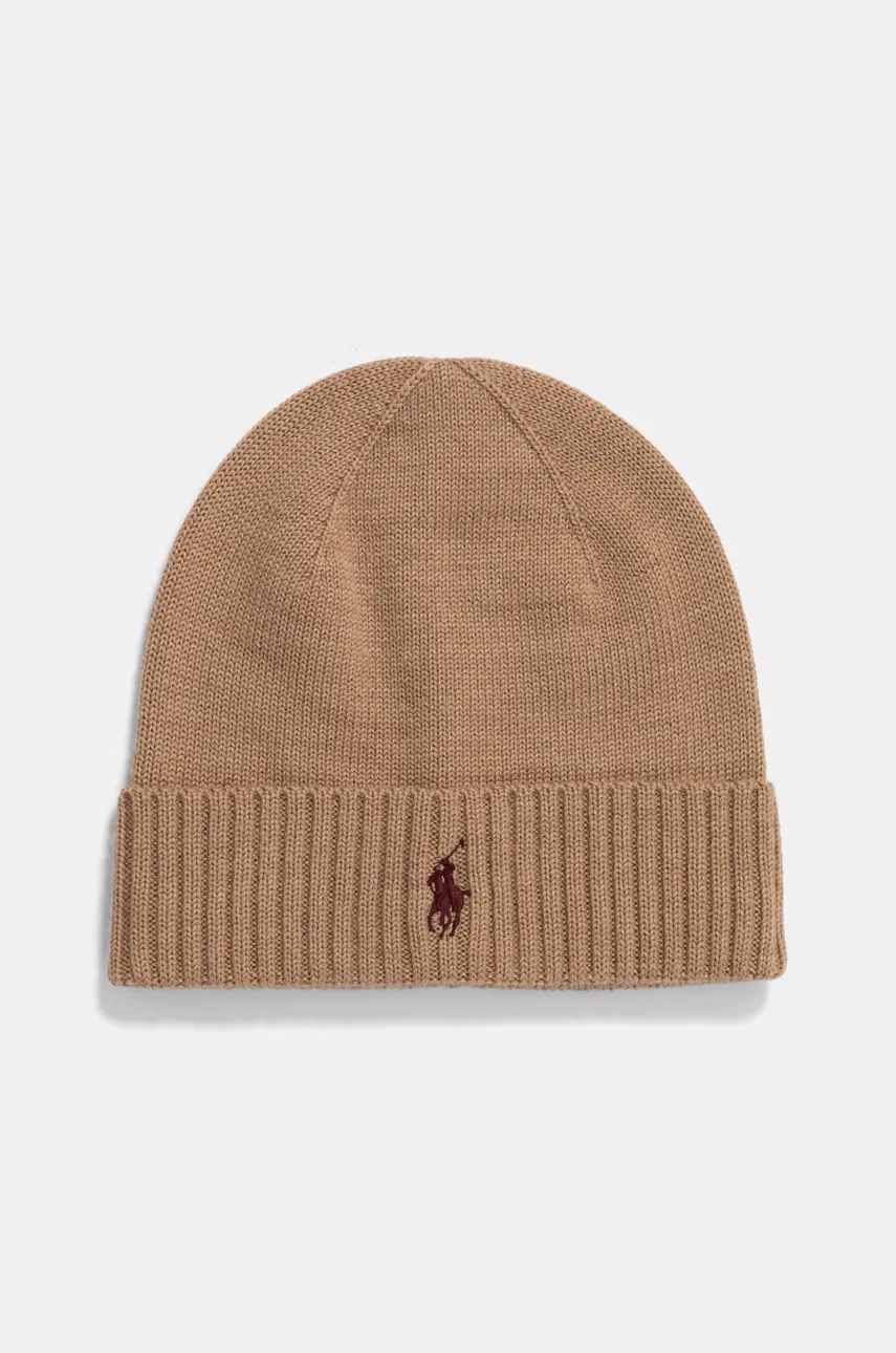 Шал Polo by Ralph Lauren Wool Hat and Scarf Set Кафяво | 710951146, 1